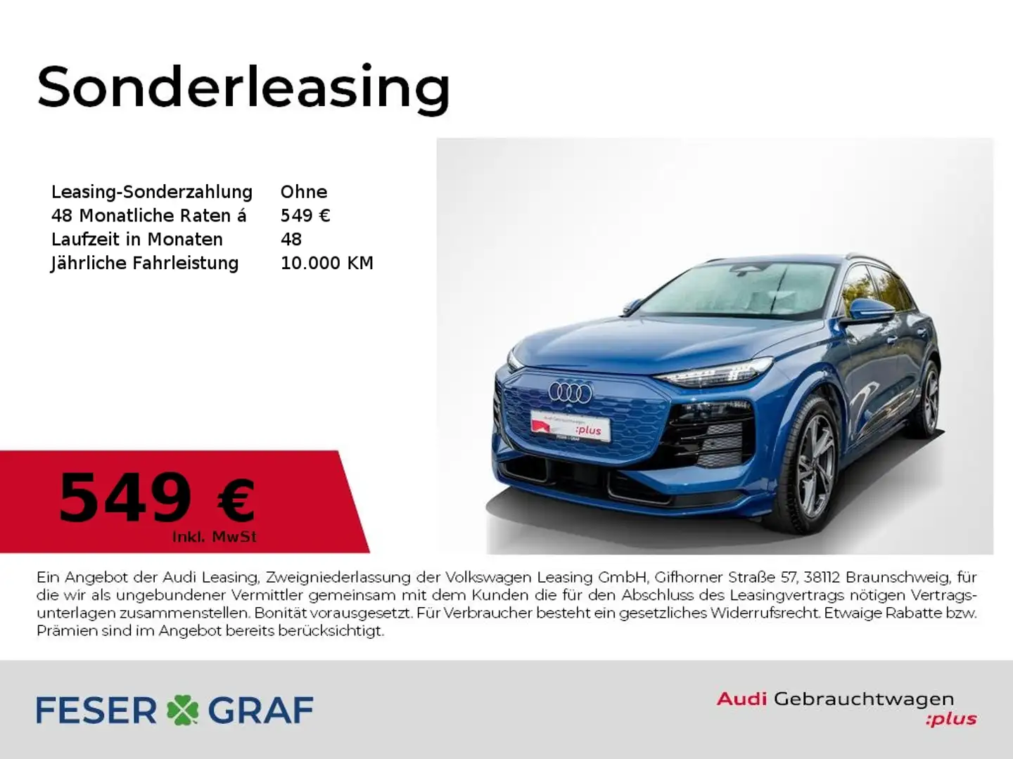 Audi Q6 e-tron e-tron Matrix /Leder/adAir/Kamera /AHK /20"/ACC Blau - 1