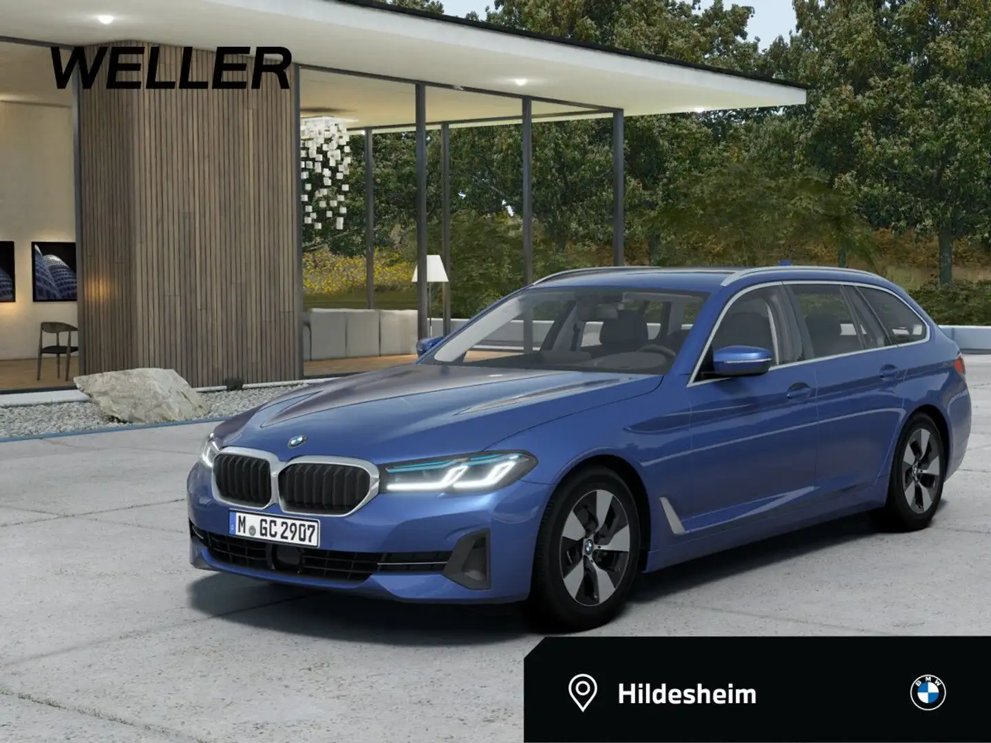 BMW 520 d Touring Aut. AHK Laser St&Go HUD KomfSitze Blau - 1