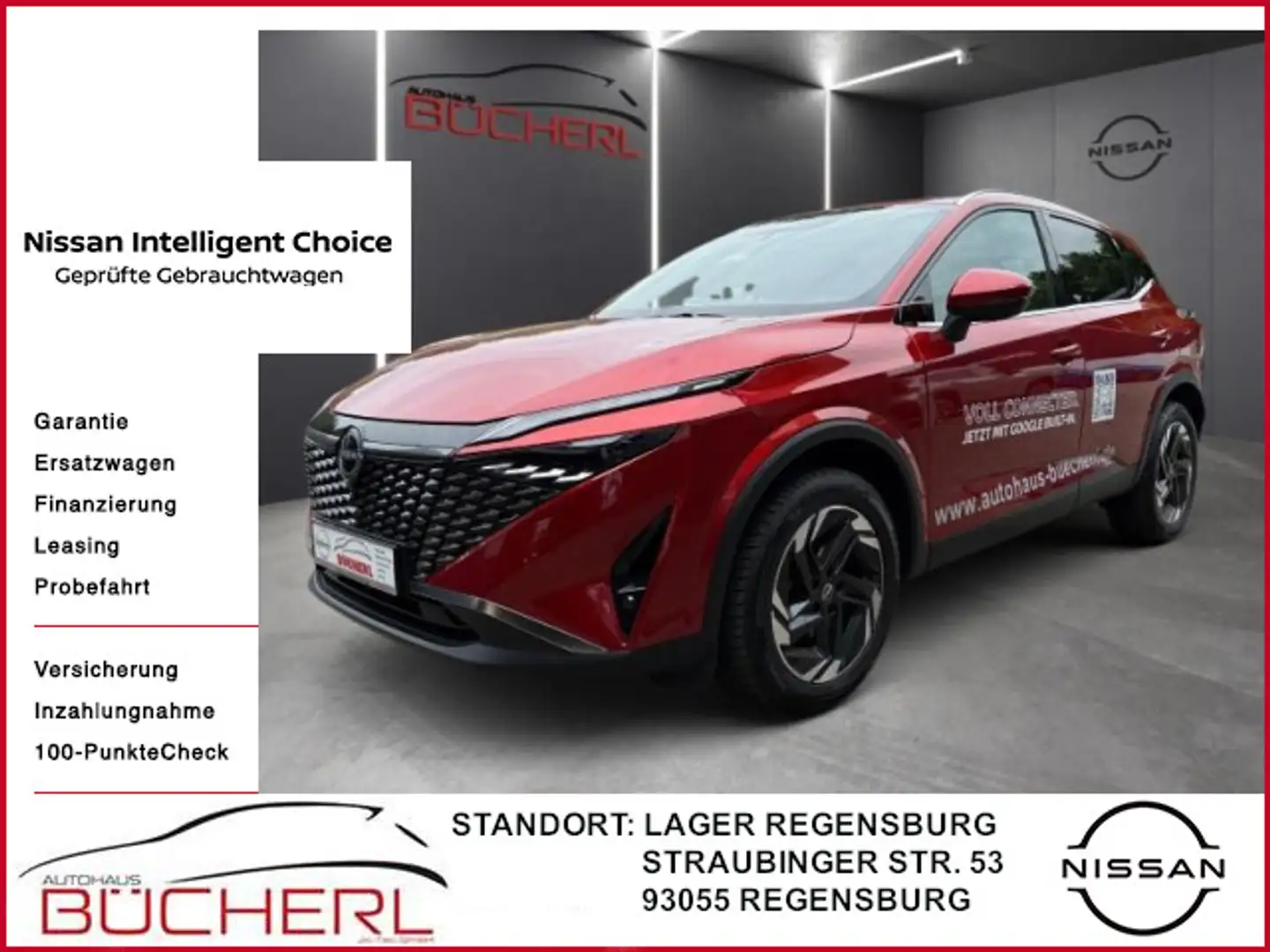 Nissan Qashqai N-Connecta, 360°-Kam, SHZ, NAVI, CarPlay Rouge - 1