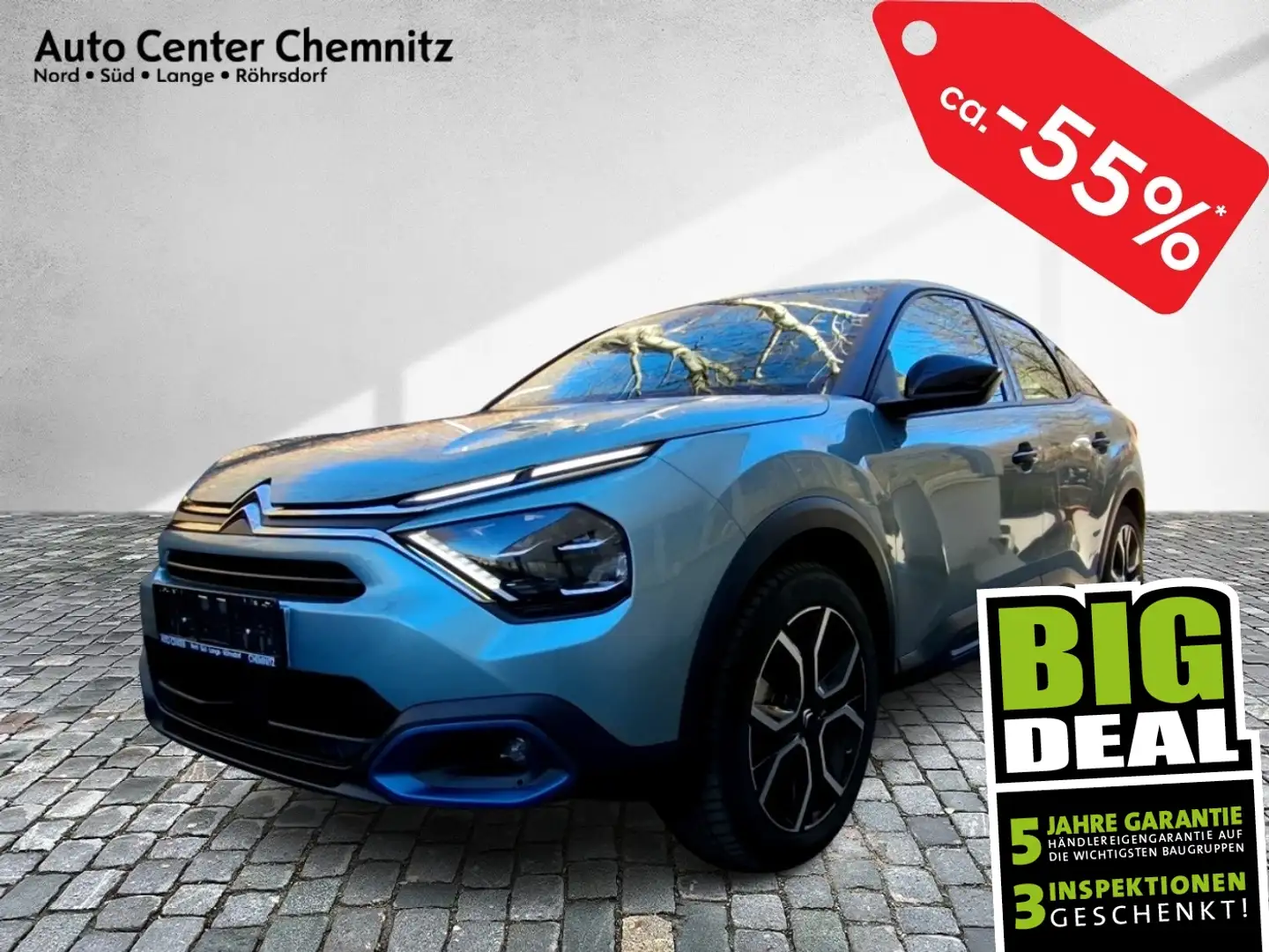 Citroen C4 Elektromotor e- ë- Feel FullLED/KlimaA/PDC Blau - 1