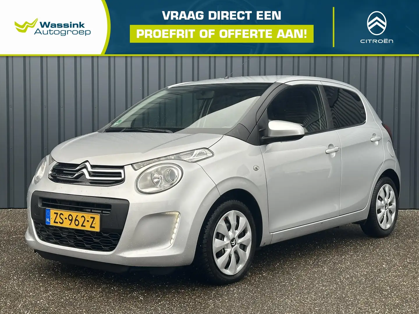 Citroen C1 1.0 5drs Feel | Airconditioning | Bluetooth | Spee Grijs - 1