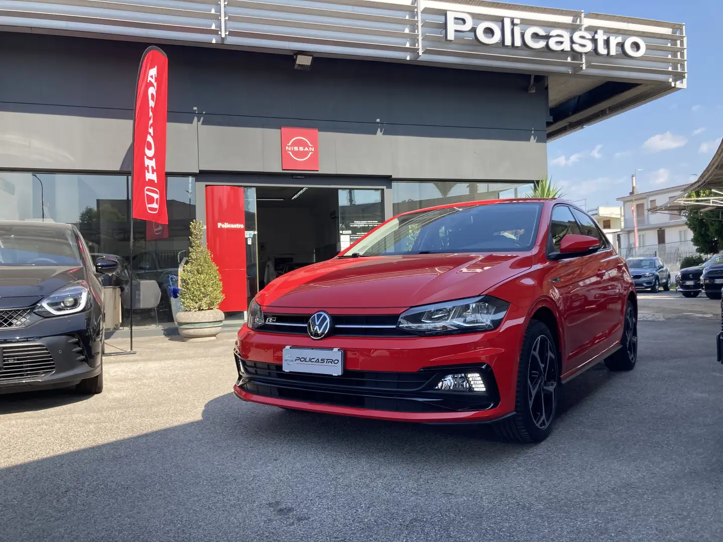 Volkswagen Polo 1.0 evo R-LINE 80cv CRUISE TELECAMERA CAR-PLAY Rood - 1
