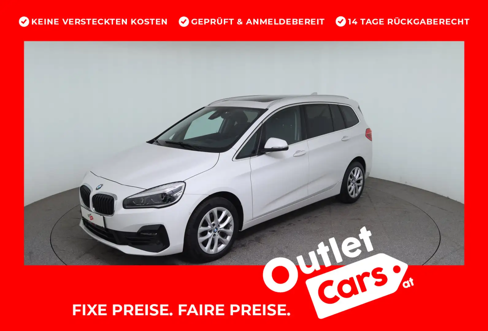 BMW 218 BMW 218d Gran Tourer Aut. Weiß - 1