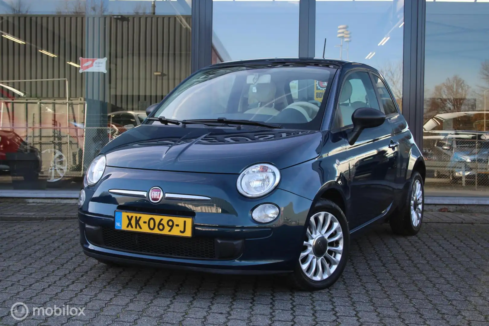 Fiat 500 1.2 Lounge/Pano/Airco/All season/Lm/ Blauw - 2