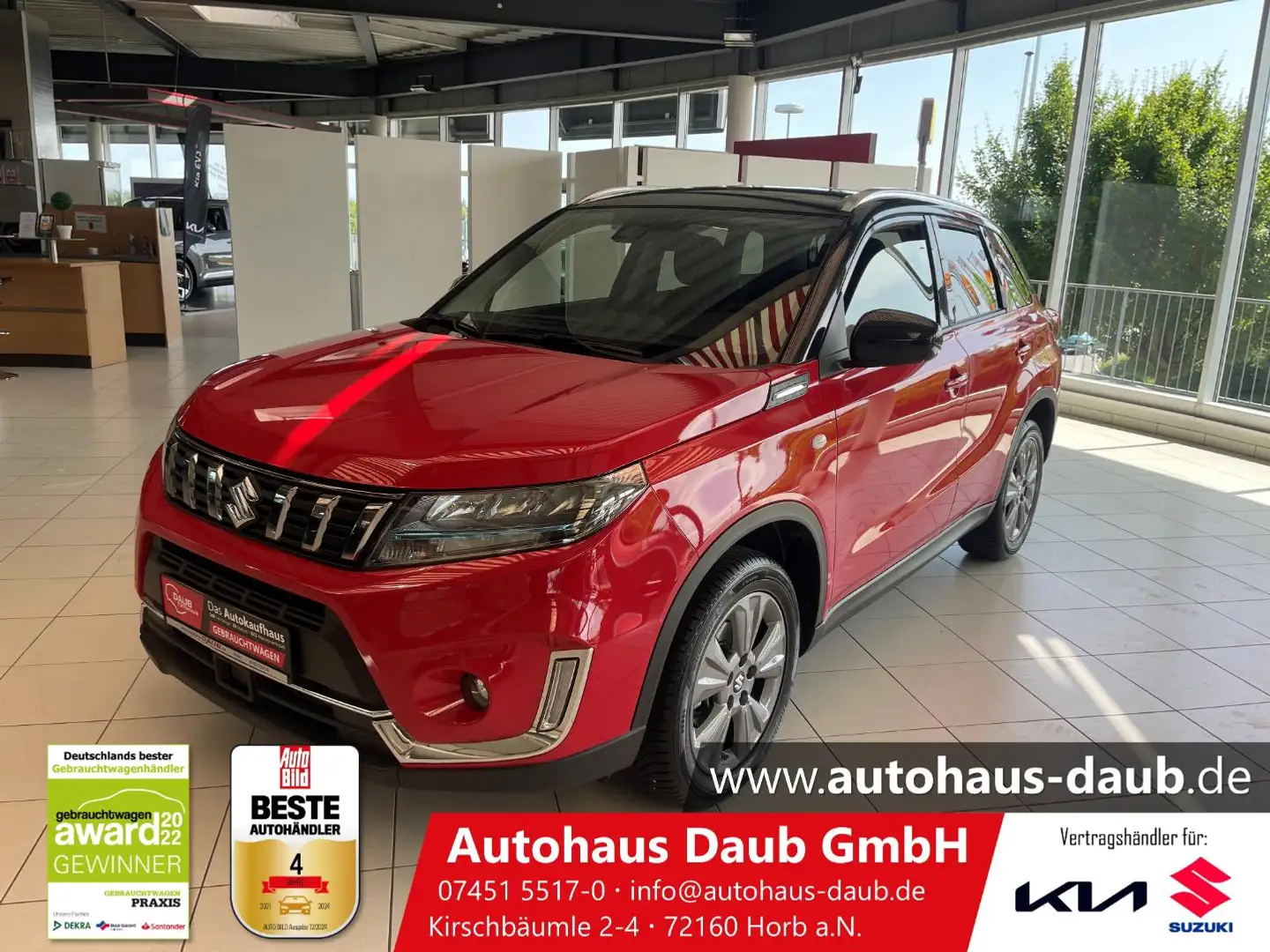 Suzuki Vitara 1.4 Boosterjet Hybrid Comfort Allgrip+AHK Червоний - 2