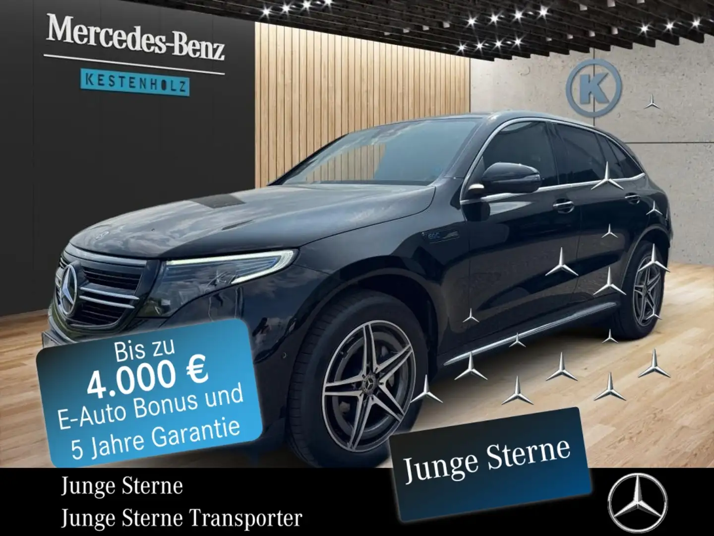 Mercedes-Benz EQC 400 4MATIC AMG Line *MBUX*AHK*STHZ*NAVI*SHZ* Zwart - 1