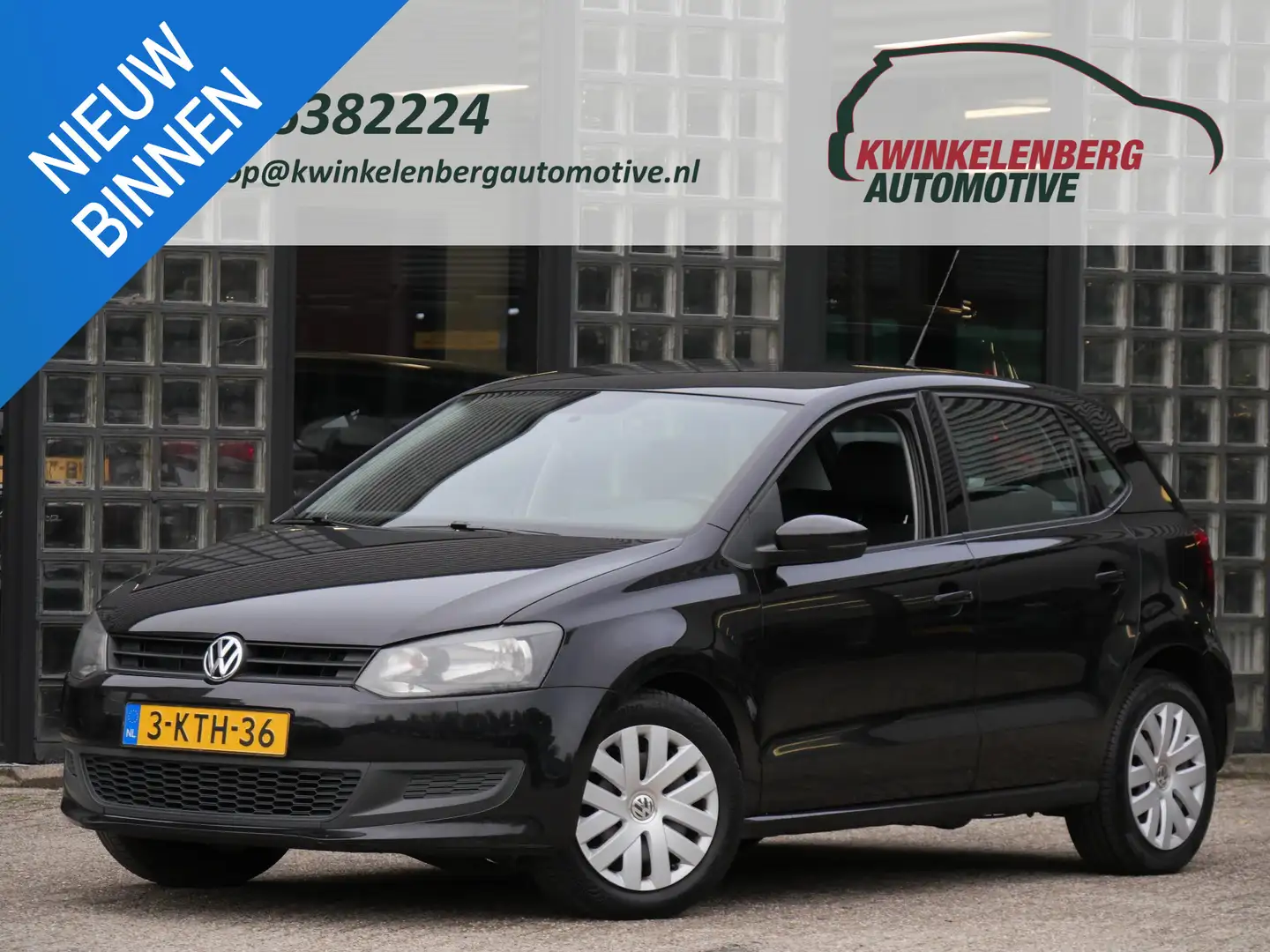 Volkswagen Polo 5D 1.2 AIRCO/ PDC ACHTER/ TREKHAAK Zwart - 1