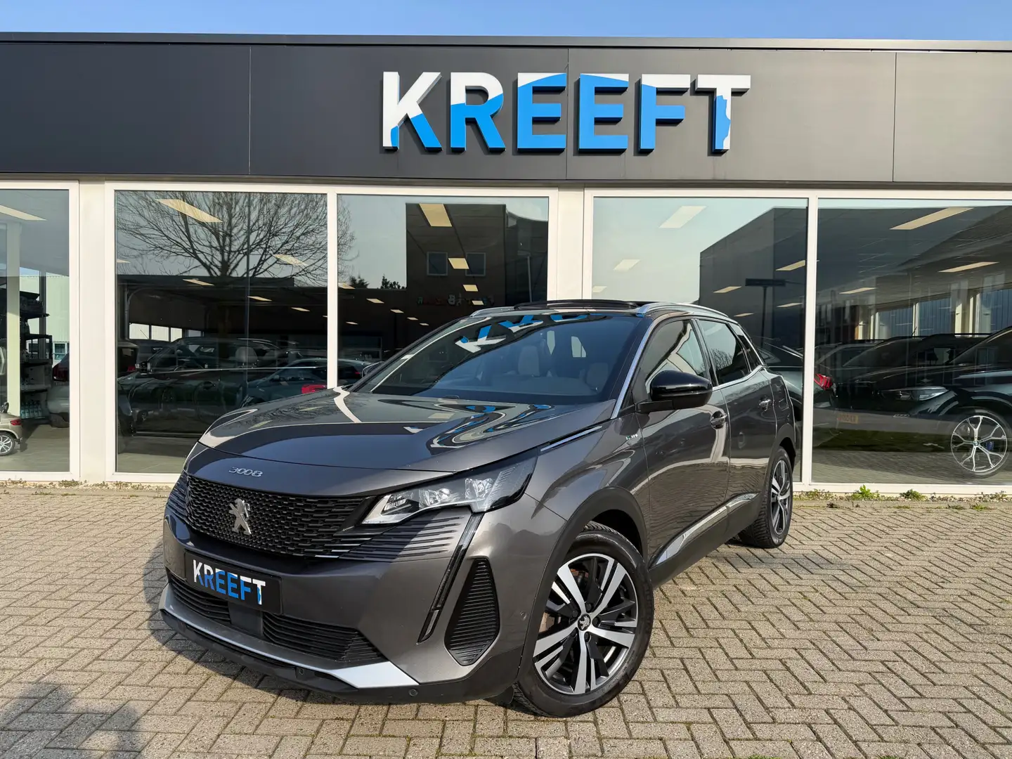 Peugeot 3008 1.6 HYbrid 225 GT Trekhaak | Pano Gris - 1