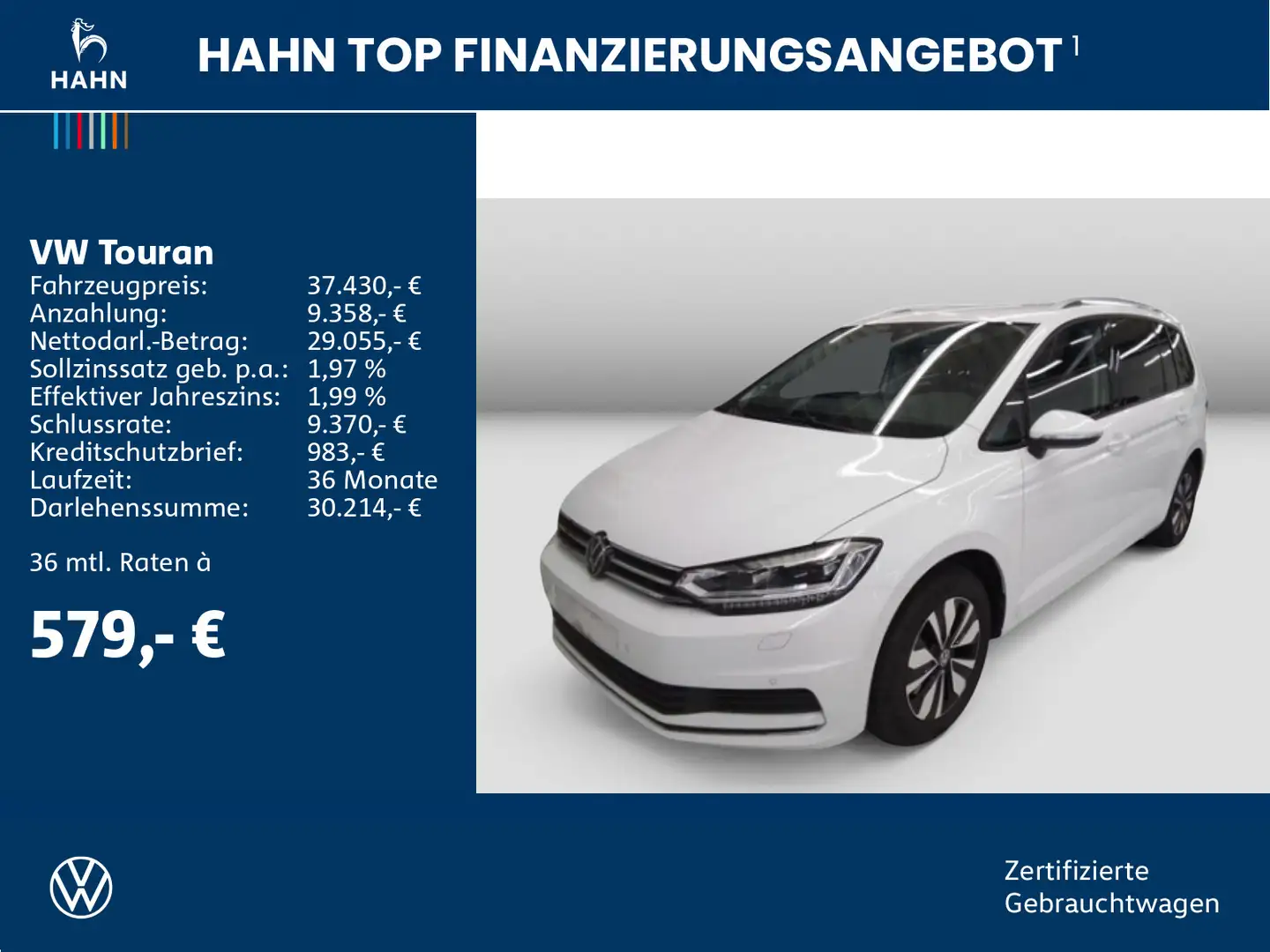 Volkswagen Touran 2.0TDI DSG Move AHK DCC Cam Navi Standhei Blanco - 2