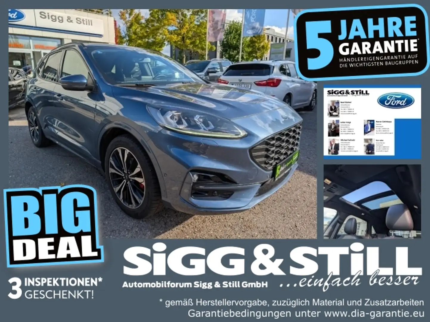 Ford Kuga 1.5 ST-Line X AHK*PANO*LED*ACC*HUD*B&O*SHZ*PDC Blauw - 1