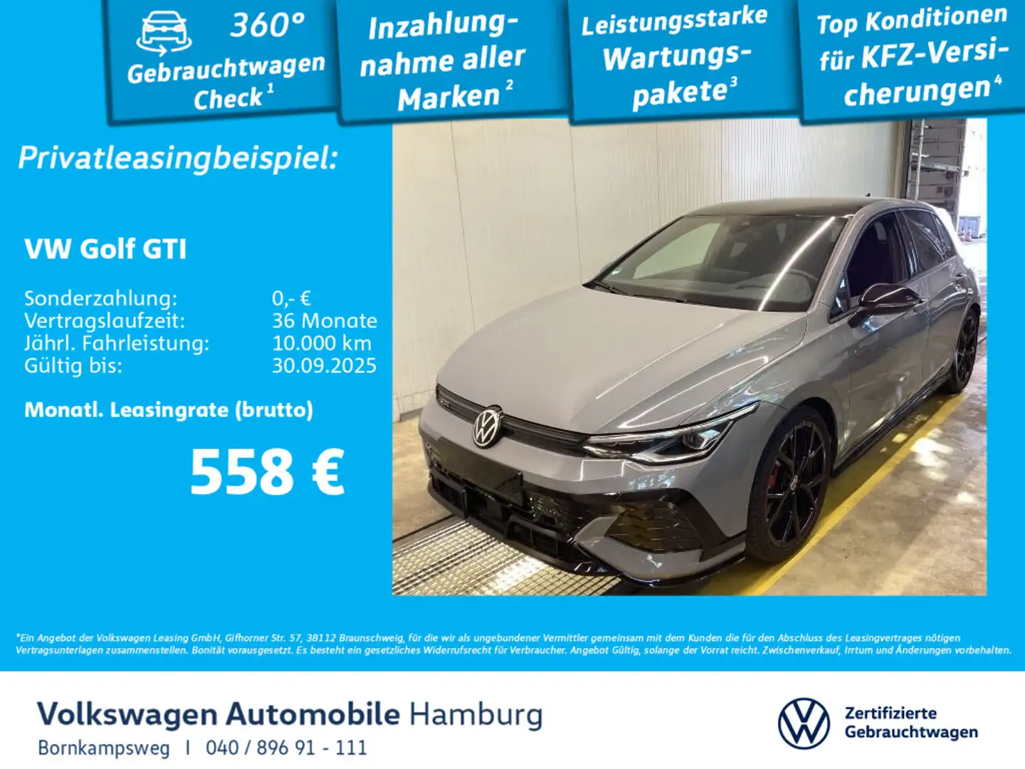 Volkswagen Golf GTI Golf VIII GTI Clubsport 2.0 DSG DCC Navi Kamera Grijs - 1
