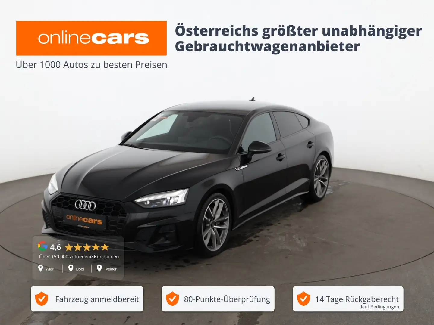 Audi A5 SB 40 TFSI S-Line Aut MATRIX RADAR LEDER NAVI Schwarz - 1