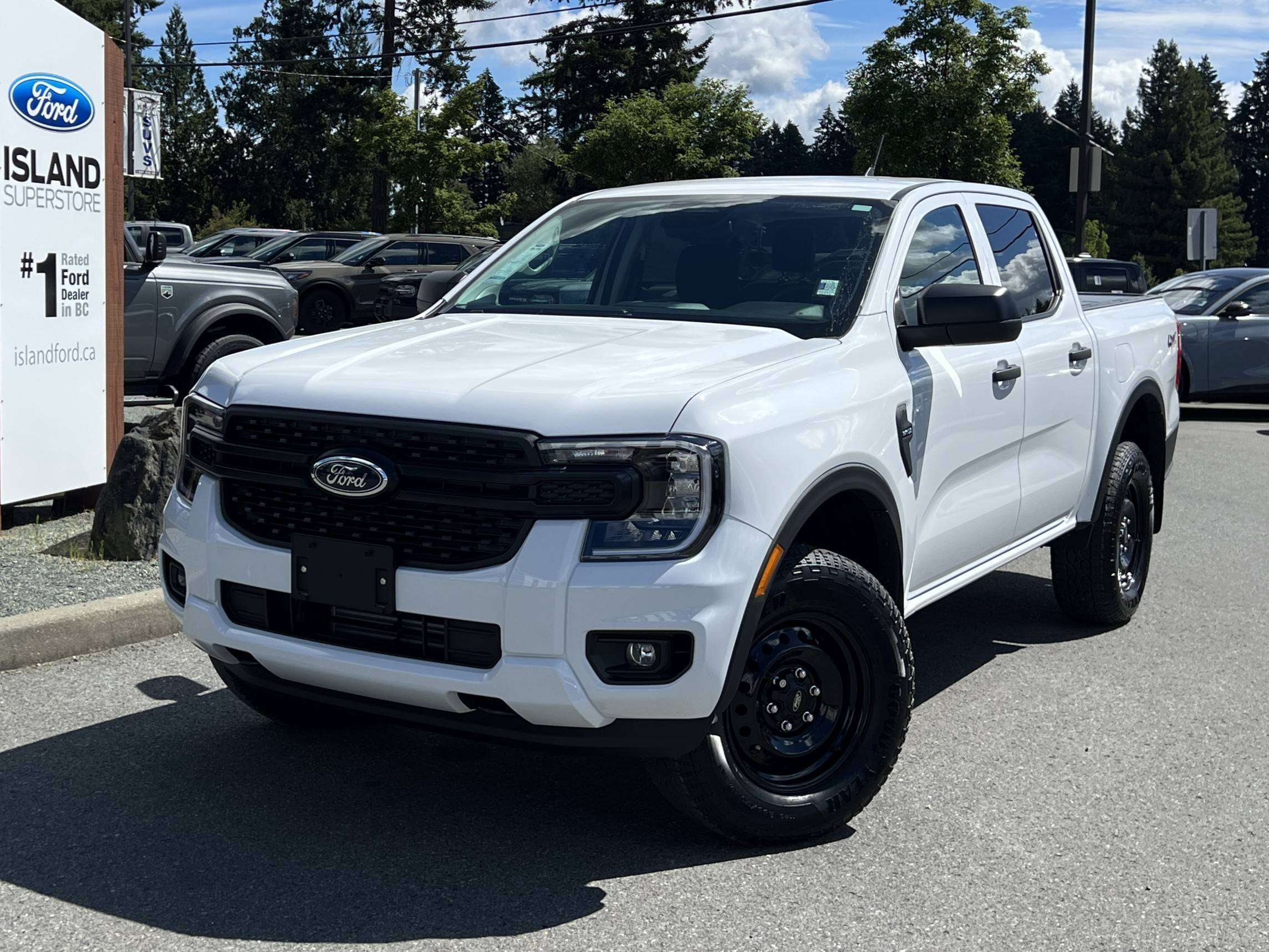 White 2026 Ford Ranger Pickup Truck Four-Wheel Drive Automatic