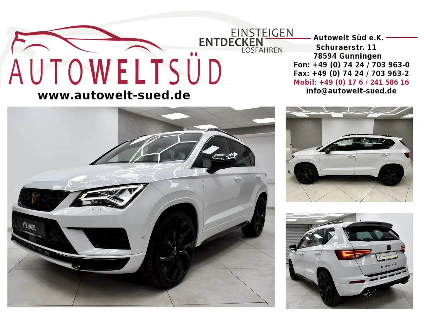 CUPRA Ateca VZ 2.0 TSI DSG 4Drive ACC 2xSpur LED VCkpt 360° Weiß - 1