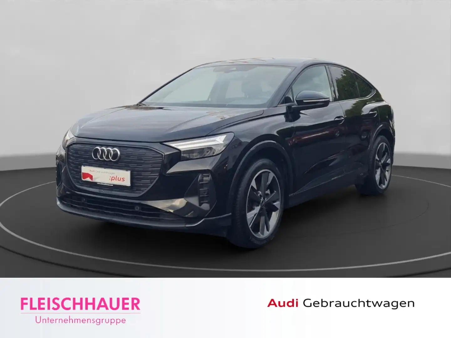 Audi Q4 e-tron Sportback 40 Leder+Navi+LM20+RK+LED+ACC Schwarz - 1