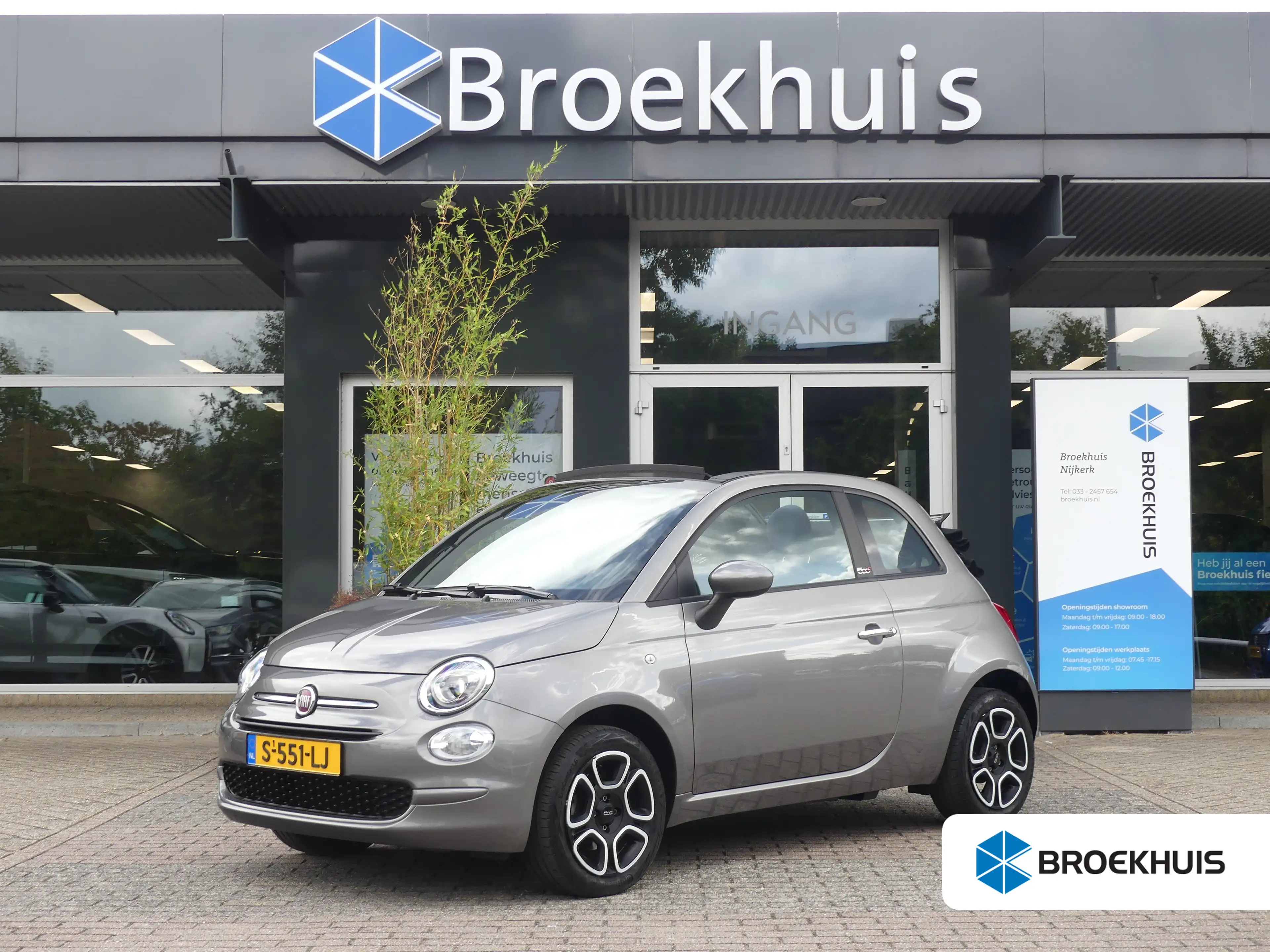 Fiat 500C 1.0 Hybrid Club | ELEKTRISCH SCHUIFDAK | PARKEERSE