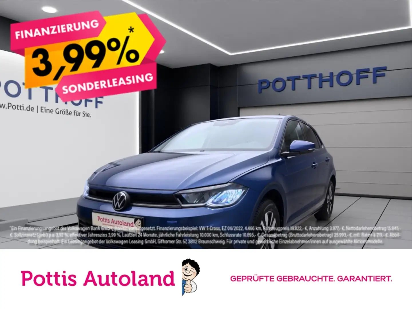 Volkswagen Polo 1.0 TSI MOVE NAVI KLIMA PDC LED Blau - 1