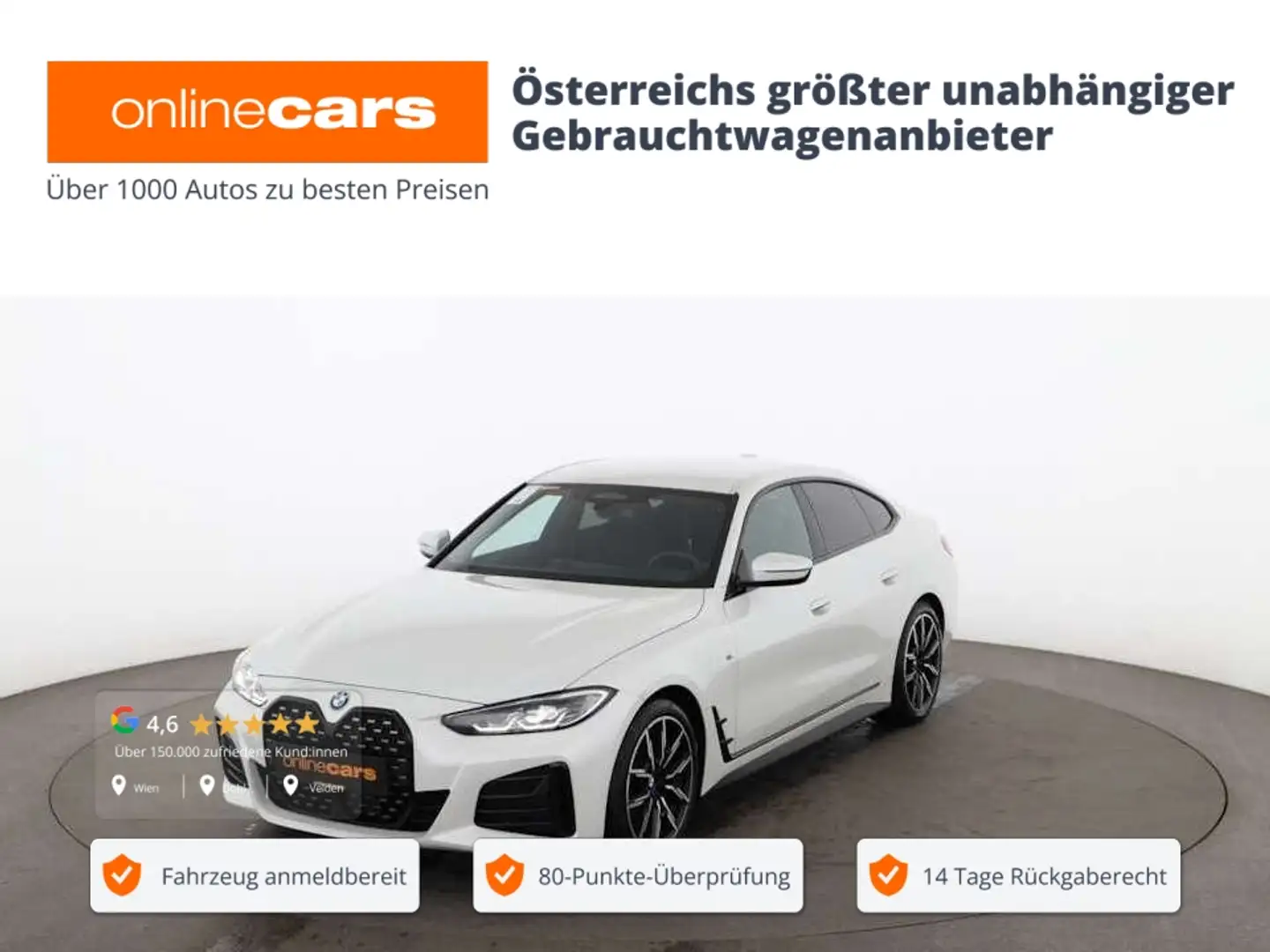 BMW 420 d Gran Coupe xDrive M-Sport Aut LED STANDHZG Blanc - 1