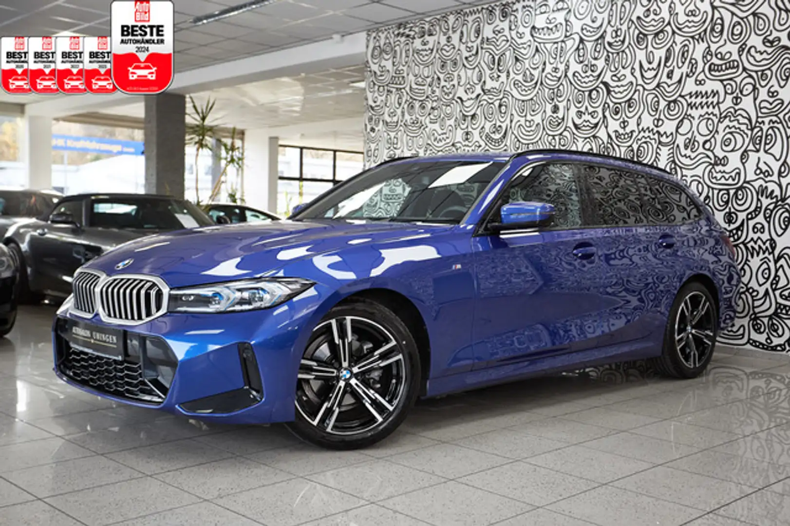 BMW 318 d T 3x M SPORT*LIVE-COCKPIT PROF*LED*KAM*SHZ Bleu - 1