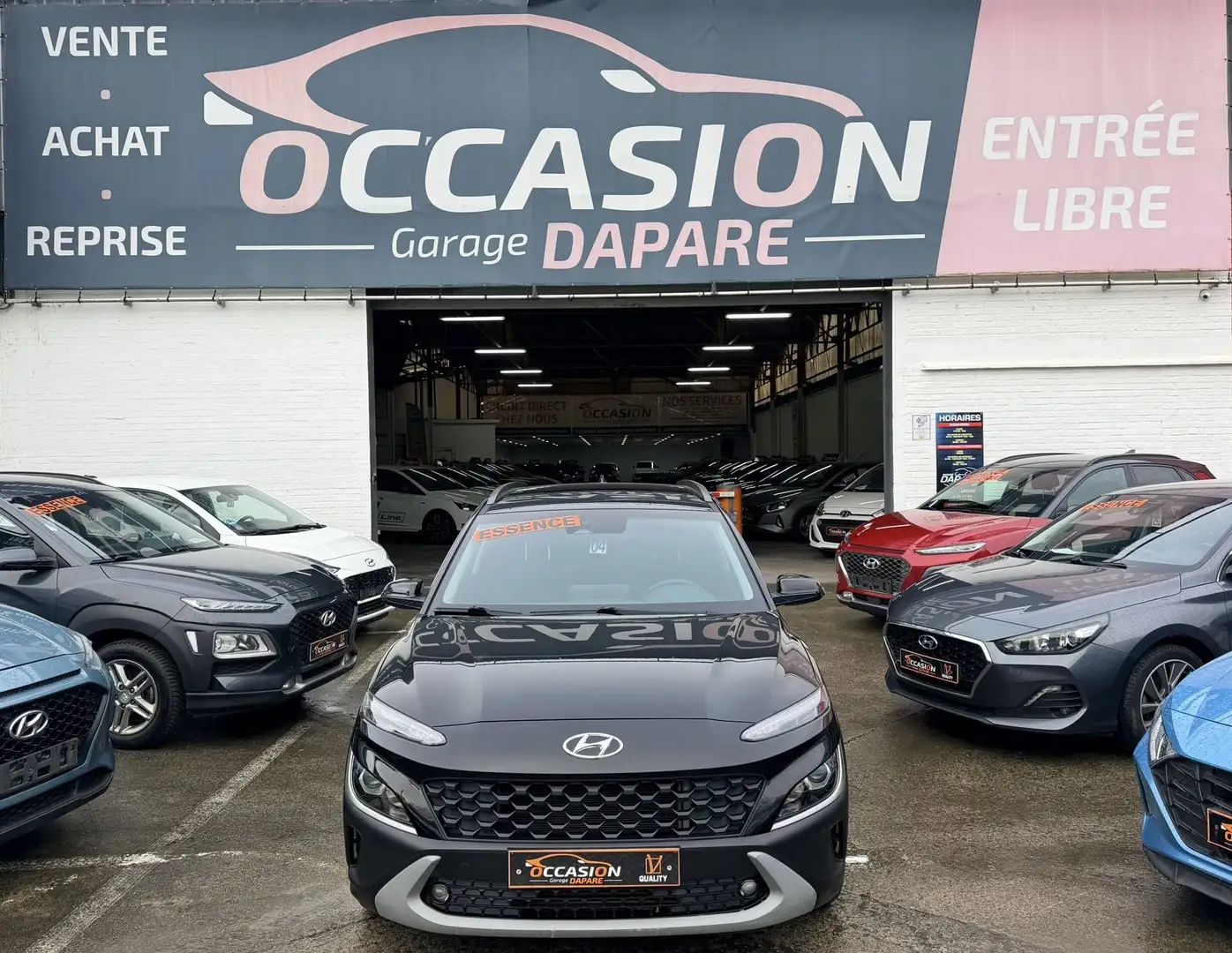 Hyundai KONA TECHNO 1.0 T-GDi 120CV - GPS - CARNET - Garantie Noir - 1