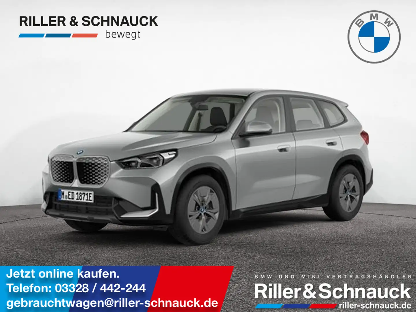 BMW iX1 xDrive30 AHK+KAM+LED+NAVI+SHZG Silber - 1