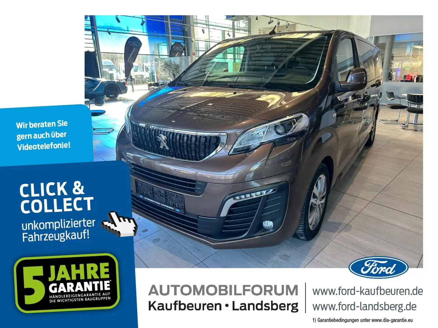 Peugeot Traveller 2.0 BlueHDi 150 L3 AHK Pano SHZ Navi Grau - 1