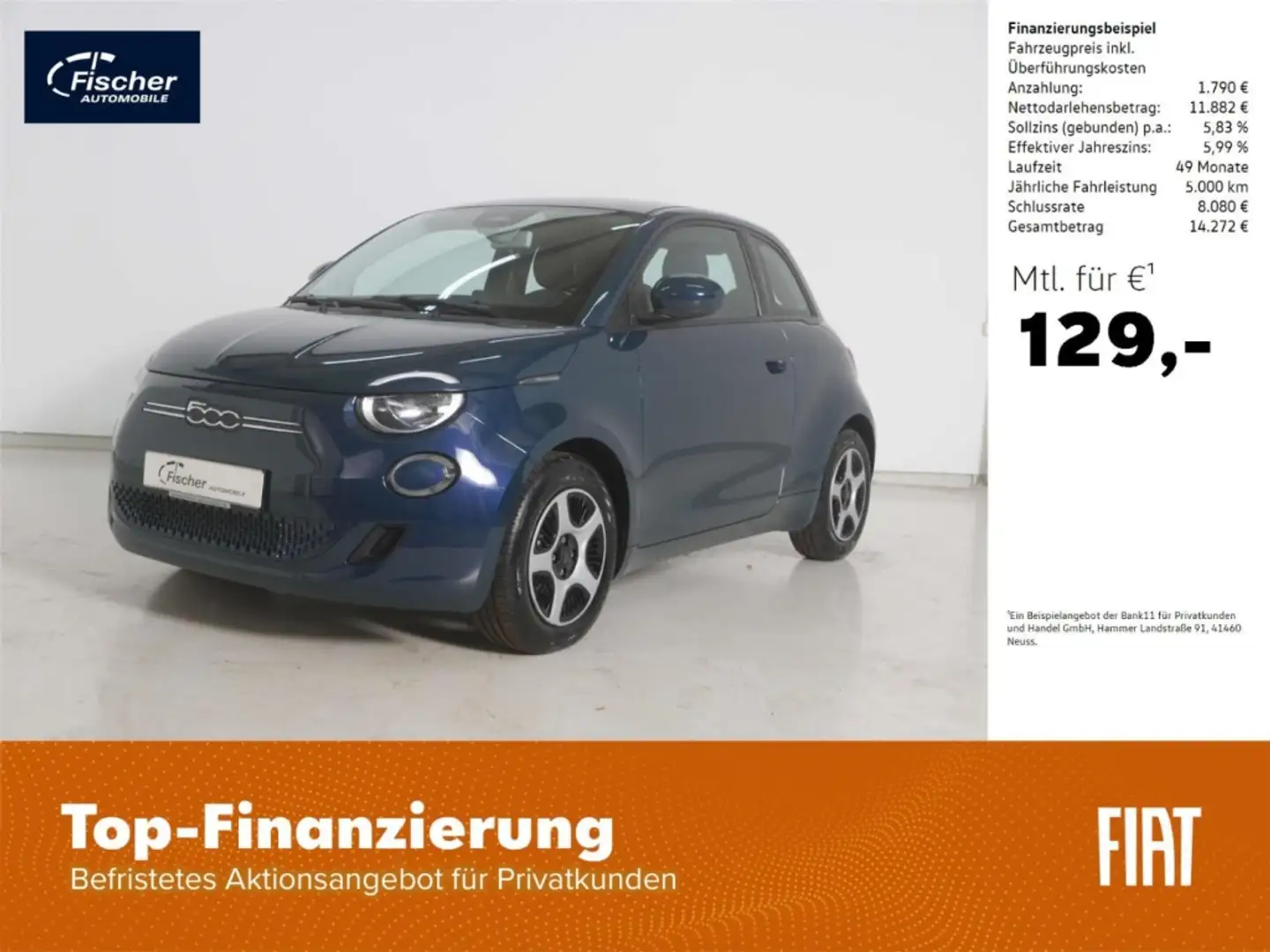 Fiat 500e Elektro Action 23,8 Kwh Keyless/DAB+ Vert - 1