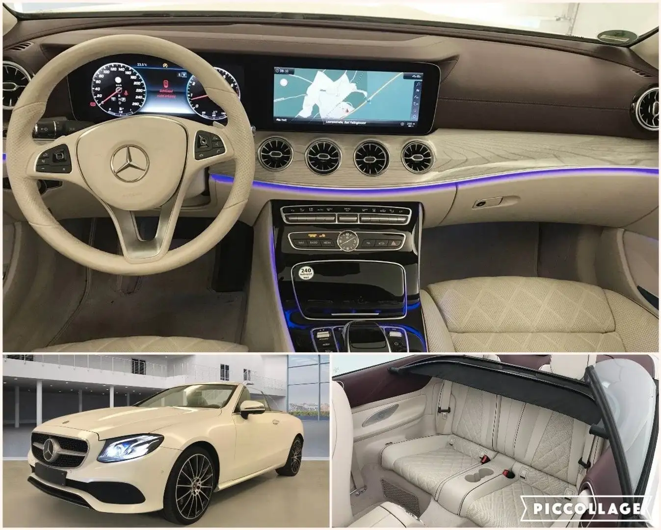 Mercedes-Benz E 400 Cabrio 4Matic *DESIGNO BEIGE/ROT* NP:110k Білий - 1