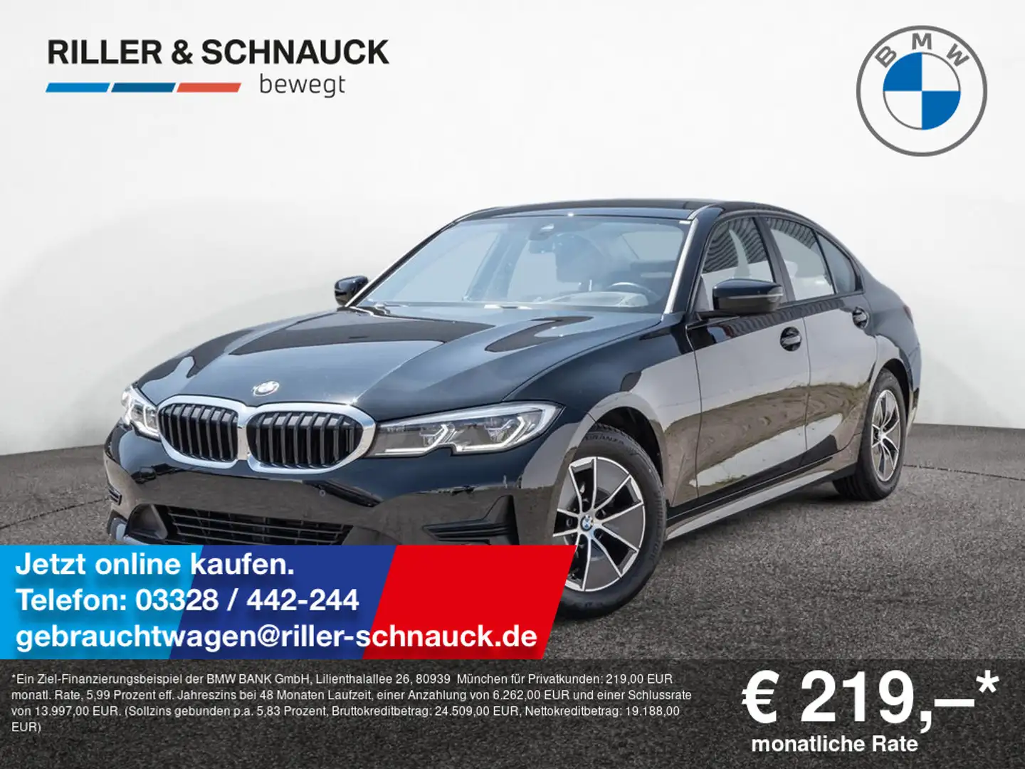 BMW 318 i Advantage LASER+HUD+NAVI+kEYLESS+KLIMAAU Schwarz - 1