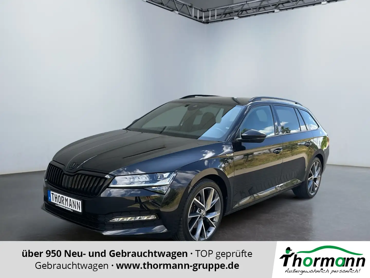 Skoda Superb Combi Sportline 2.0 TDI Matrix 4xSHZ ACC Schwarz - 1