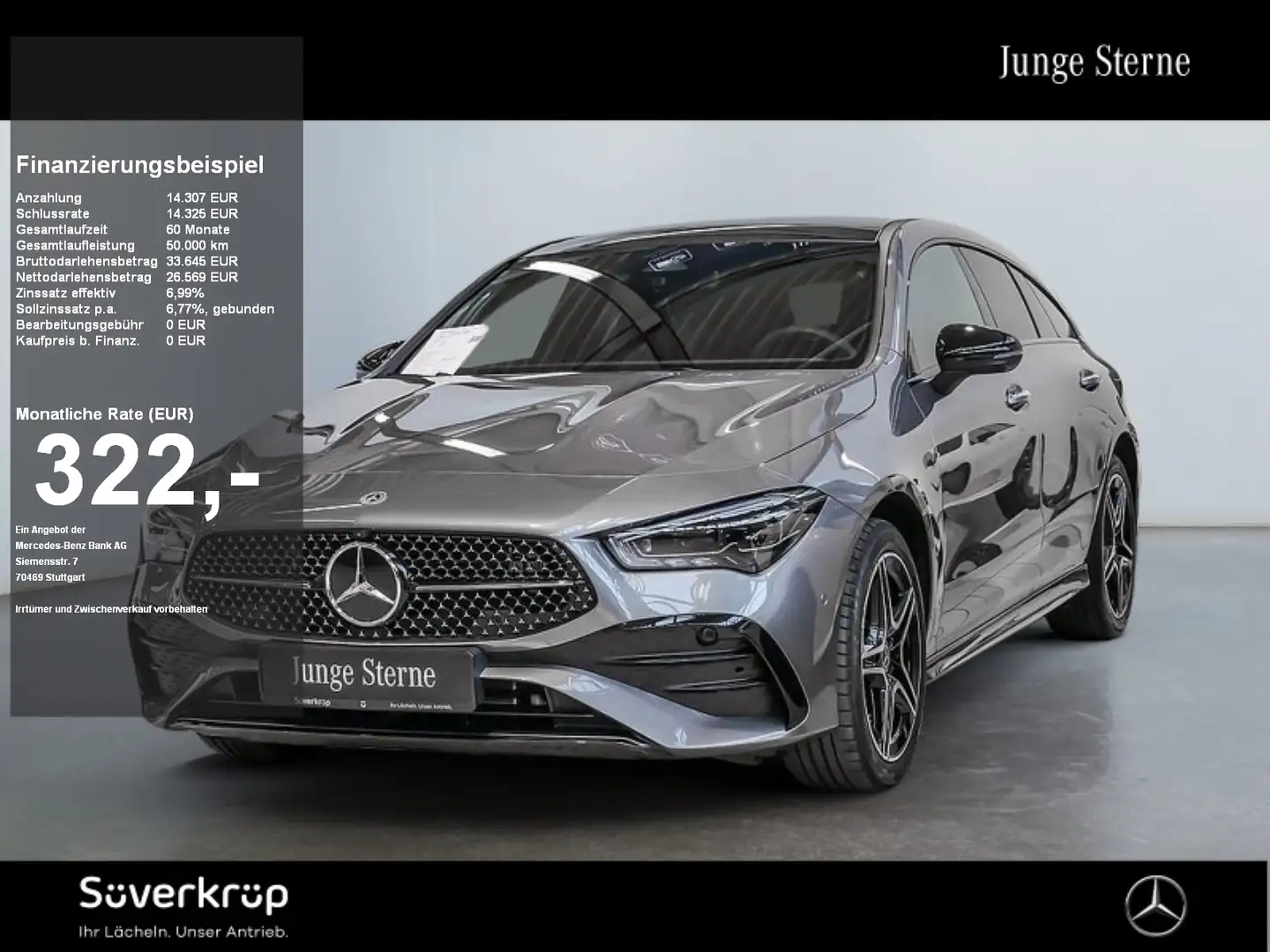 Mercedes-Benz CLA 250 e SB , AMG NIGHT SPUR PANO 360 PDC MEMO Grijs - 1