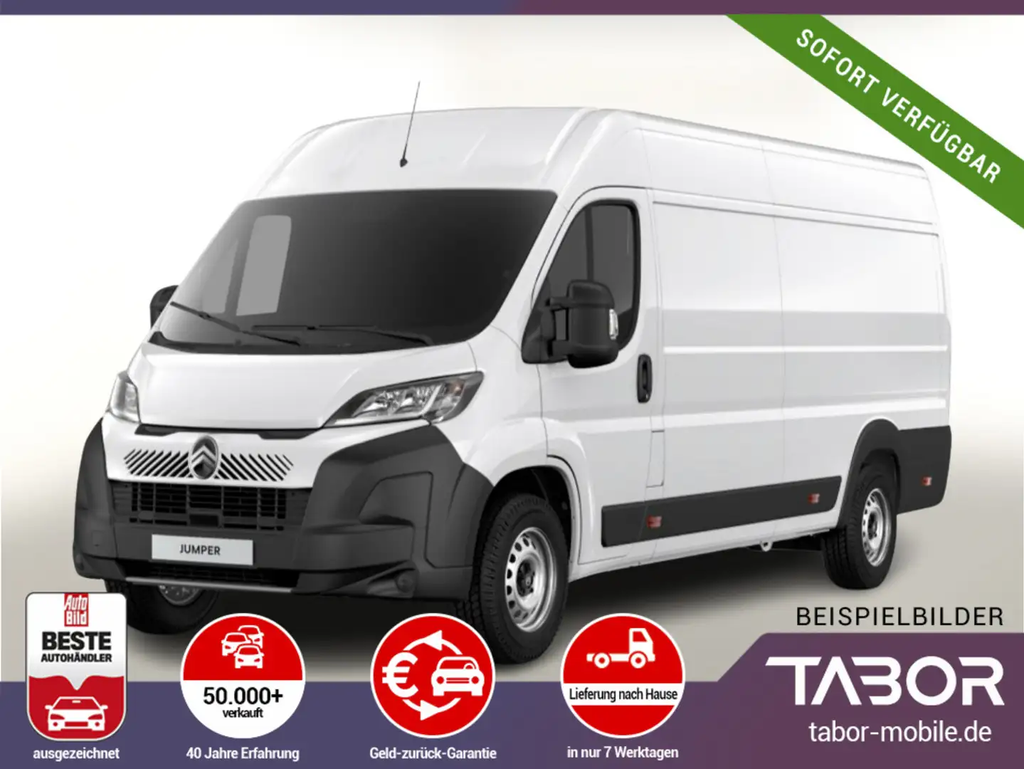 Citroen Jumper 35+ 180 L4H2 270° VisibiltyP Kam BT E-Rad Weiß - 1