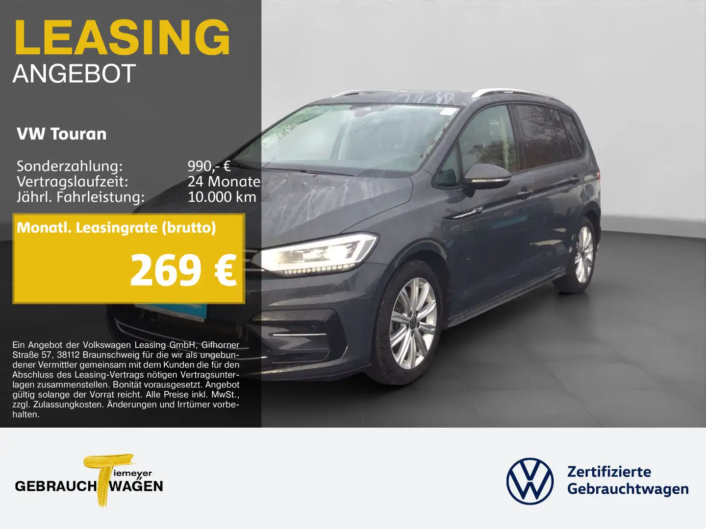 Volkswagen Touran 1.5 TSI DSG R-LINE LM17 NAVI KAMERA VIRTU Grau - 1