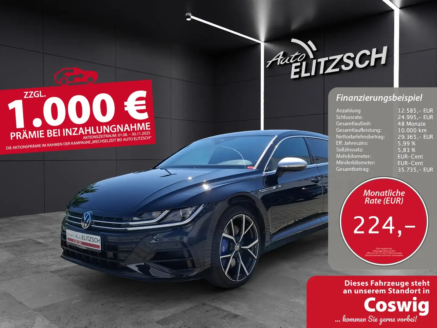 Volkswagen Arteon SB R 4M DSG LED AHK Navi AID ACC RFK 20" Schwarz - 1