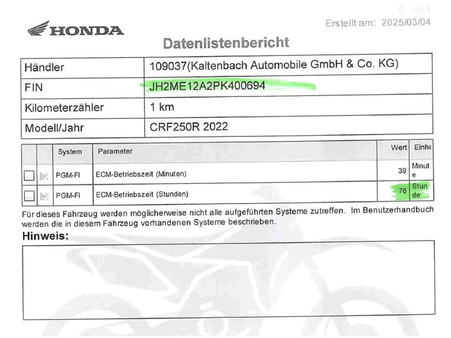 Honda CRF 250 Motocross 77 Betriebs Stunden Roşu - 2