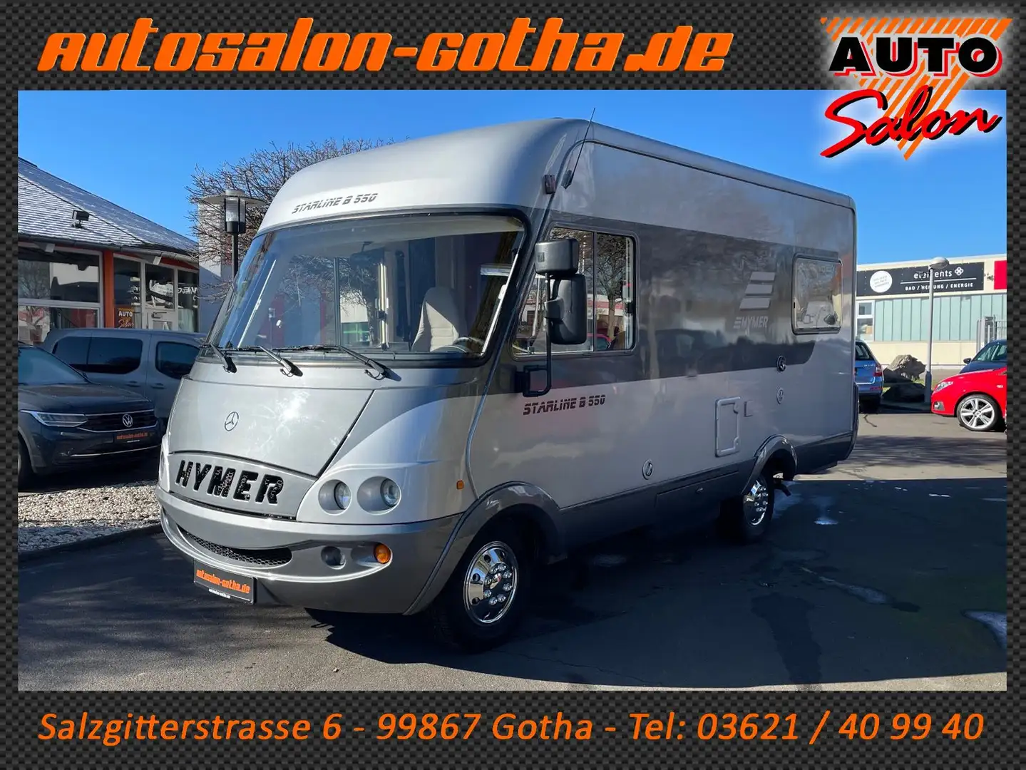 Hymer/Eriba B 550 Starline 3,5t 4-Sitzer Sprinter AUTOMATIK Silber - 1
