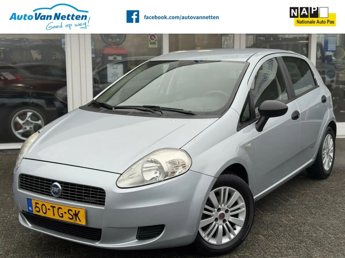 Fiat Grande Punto 1.3 JTD Active,Airco,5 Deurs,Elek pakket,cpv,lmv,1 Grau - 1