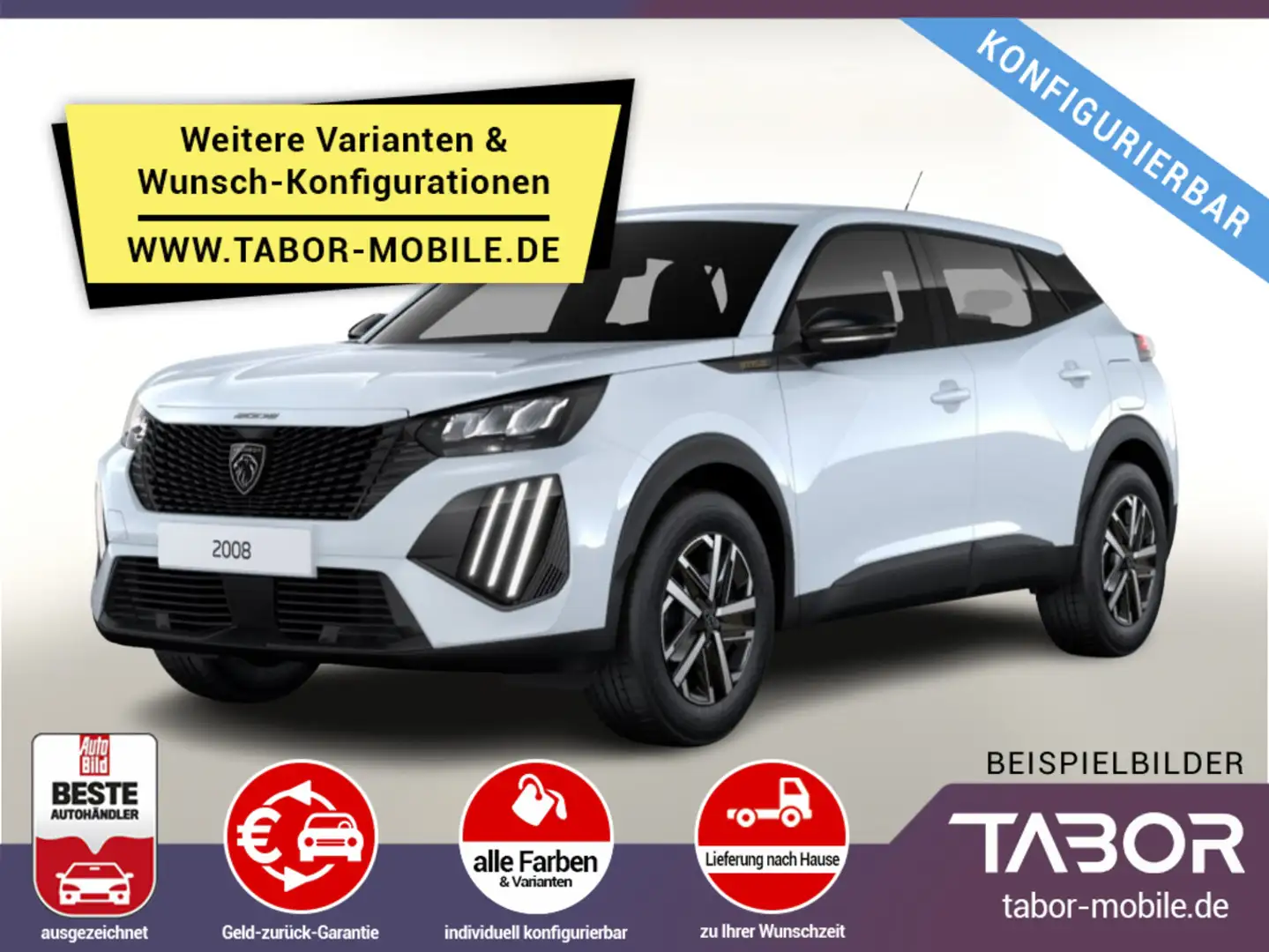 Peugeot 2008 100 Style LED SHZ MirrorLink PDC Klimaaut Blanco - 1