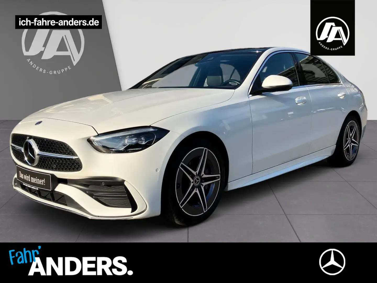 Mercedes-Benz C 220 d AMG+MBUX+Pano+Distr+LED+360+PDC+Apple Bianco - 1