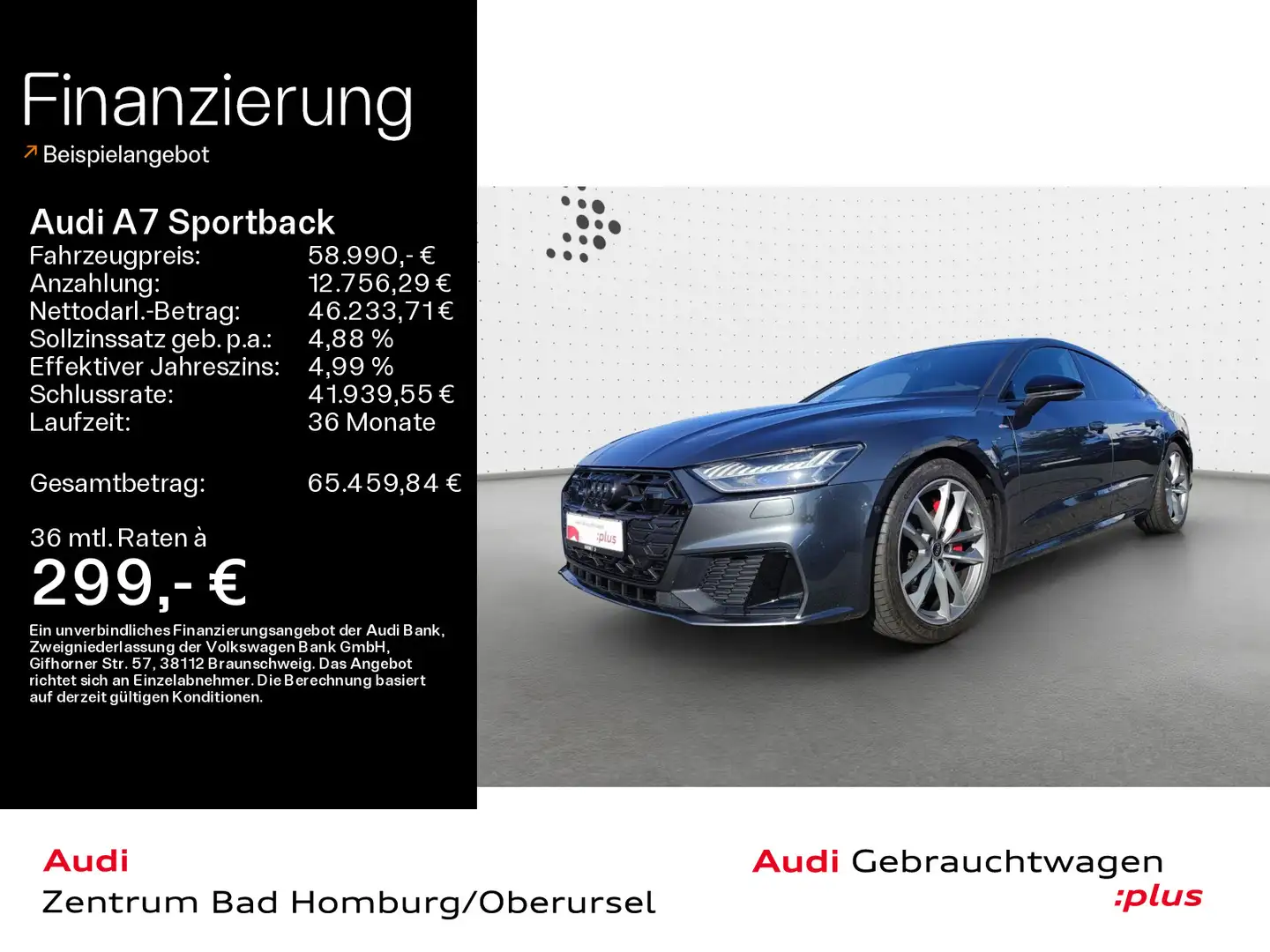 Audi A7 55 TFSI e quattro S line*Navi*Matri Grau - 1
