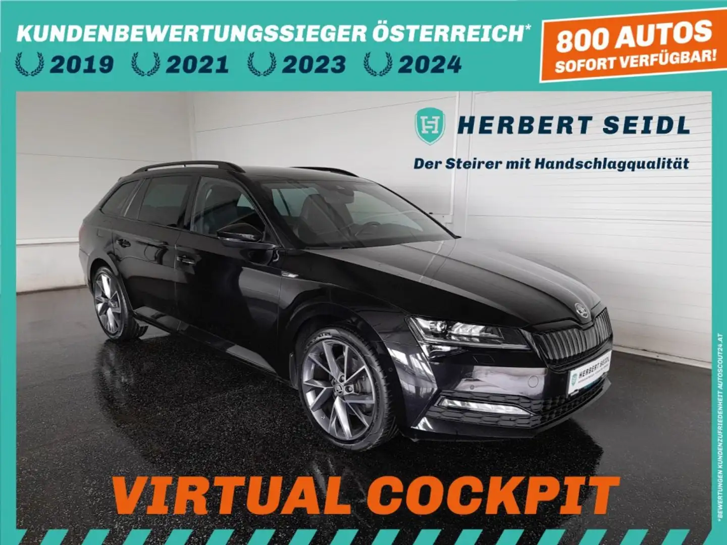Skoda Superb Kombi SPORTLINE PHEV DSG *STANDHZG / MATRIX-LED / DCC / 19 ZOLL / VIRTUELL / NAVI / ACC / KAMERA / MEMORY SPORTSITZE* Schwarz - 1
