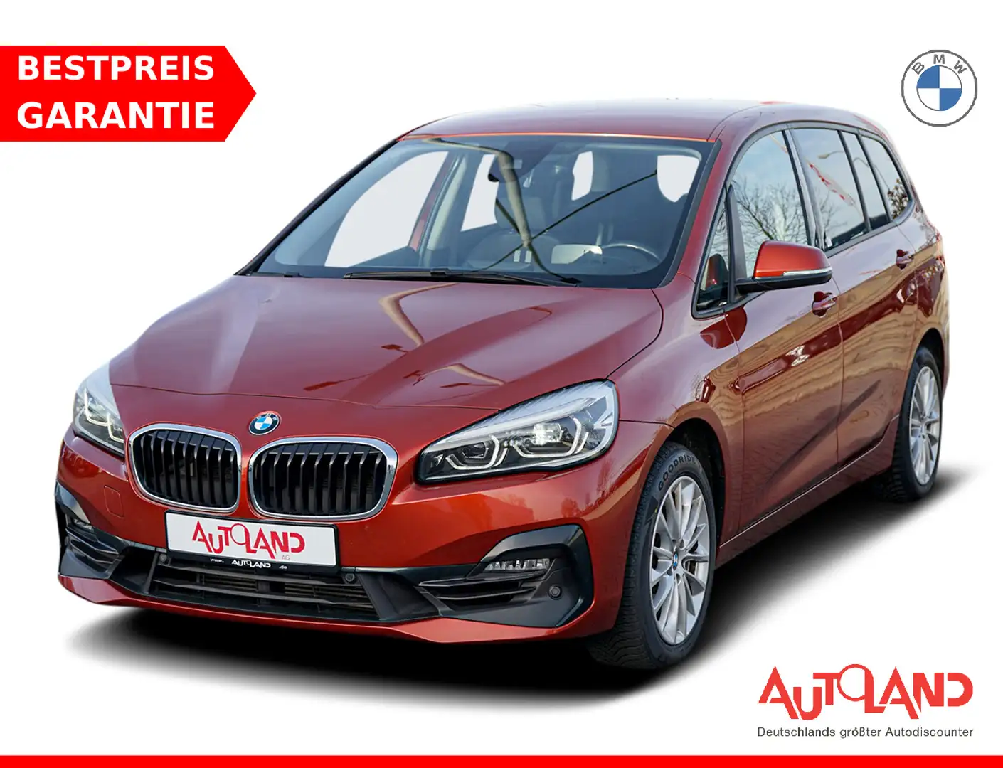 BMW 220 220i Gran Tourer Sport Line LED Navi Kam HUD AHK M Arancione - 1