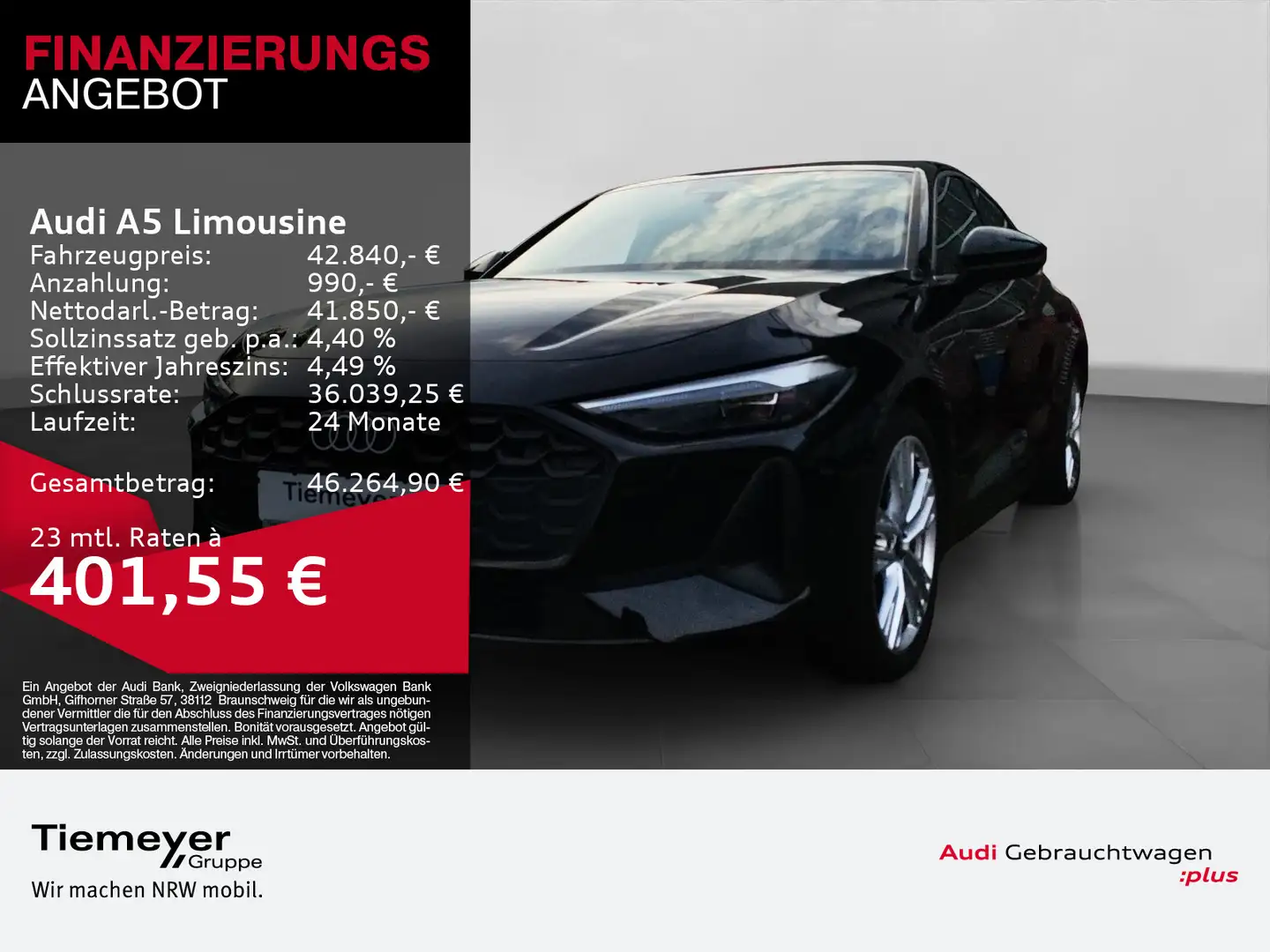 Audi A5 A5 Limo TDI LM18 LEDER KAMERA eSITZ Schwarz - 1