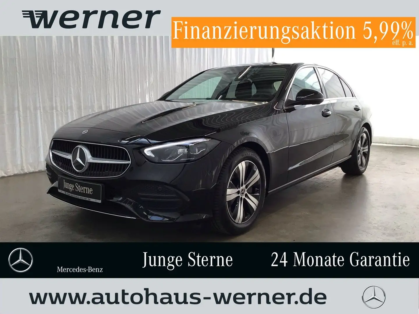 Mercedes-Benz C 200 AVANTGARDE ADVANCED AHK TOTWINKEL WDGLAS Černá - 1