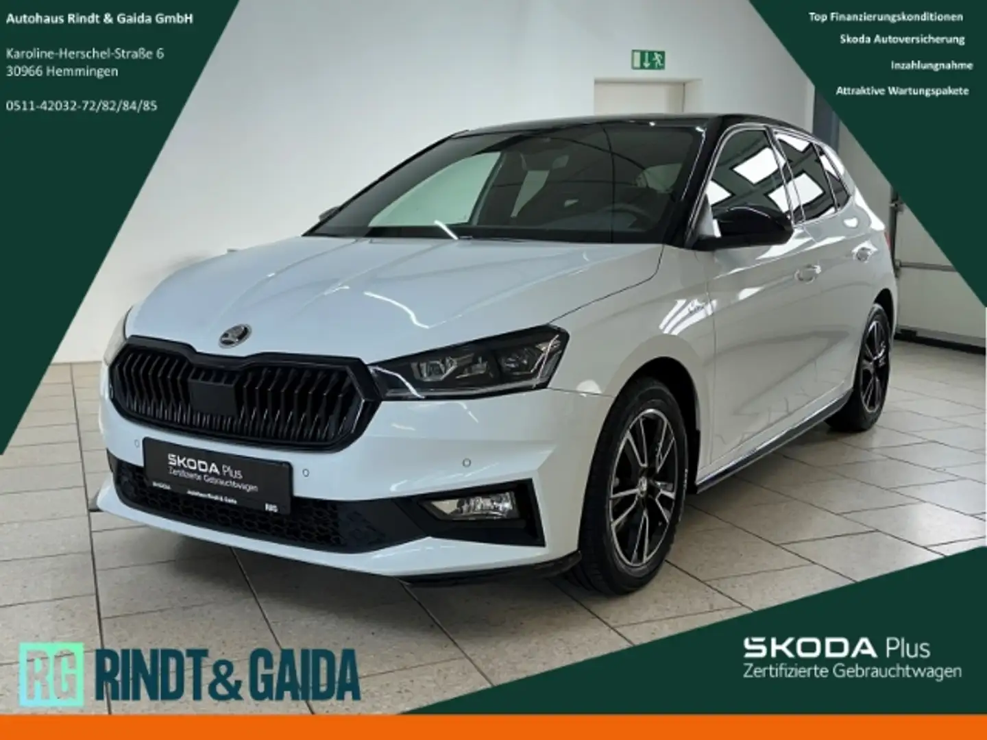 Skoda Fabia 1.0 TSI Monte Carlo Pano SHZ Freisprech PDC Weiß - 1