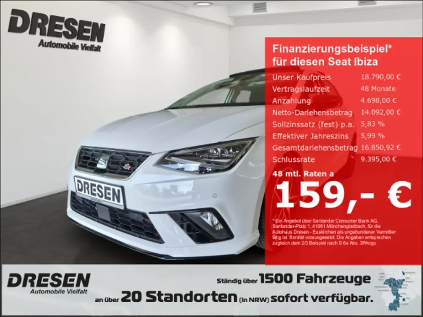SEAT Ibiza FR 1.0 TSI DSG/Panorama/Beats/Kamera Bílá - 1