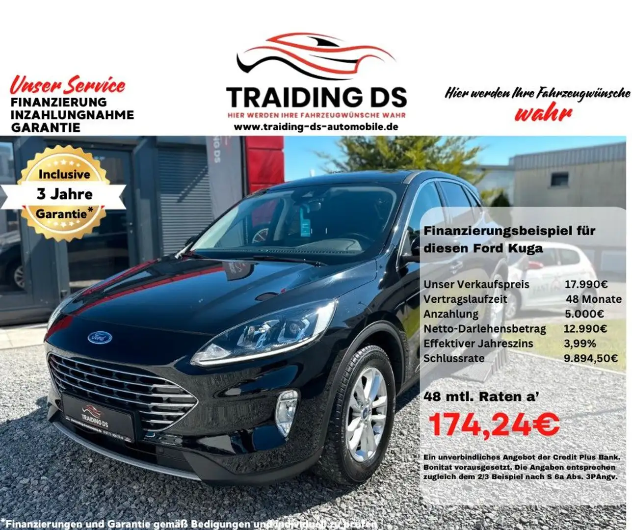 Ford Kuga Titanium / 1. HAND / LED / 3 JAHRE GARANTIE Zwart - 1
