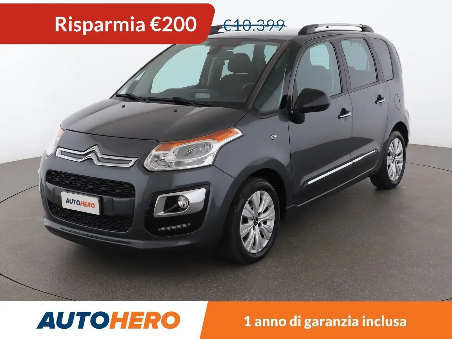 Citroen C3 Picasso 1.6 Blue-HDi Exclusive 100 CV Gris - 1