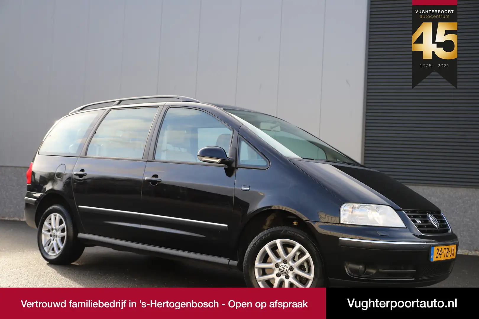 Volkswagen Sharan 2.8 V6 /204pk/*Highline*/Automaat/7-Pers./Leder/Tr Zwart - 1