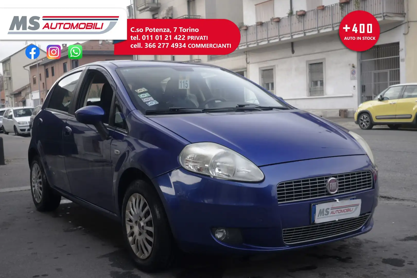 Fiat Grande Punto FIAT Grande Punto 1.4 GPL 5 porte Dynamic Unicopr Bleu - 1